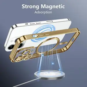 Plating Magsafe Case for iPhone 15 Pro Max Wireless Charging
