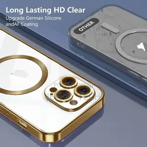 Plating Magsafe Case for iPhone 15 Pro Max Wireless Charging