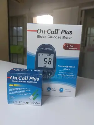 On Call Plus Glucometer : Machine +Strips.