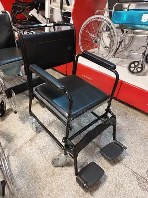 Commode Seat With Wheels and Backrest ".
