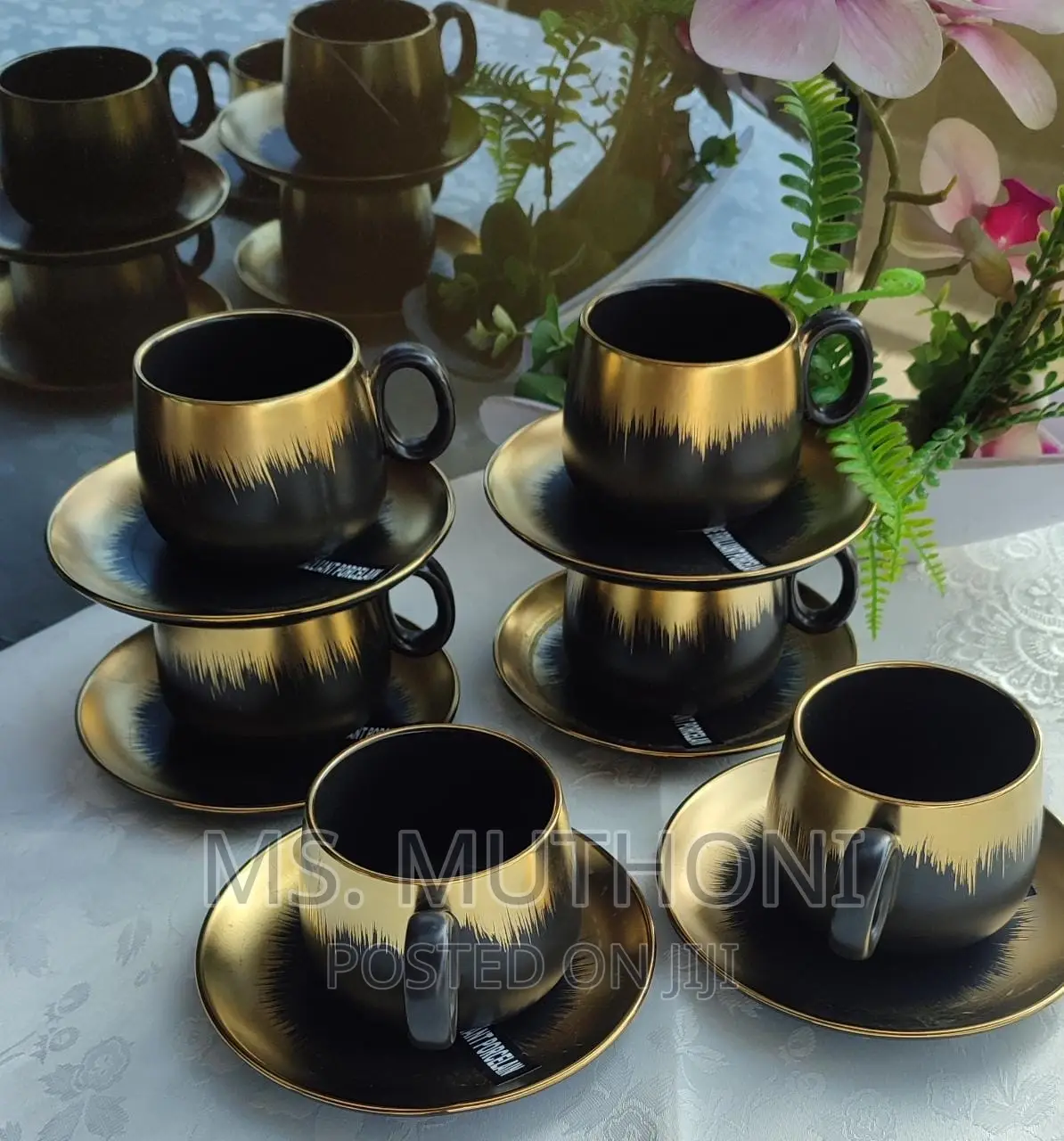 A Set of 6 Unique Classy Cup and Saucer*