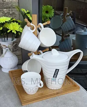*Tea Set With Bamboo Stand*