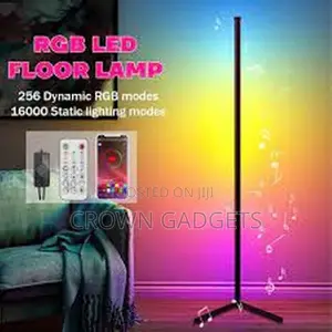 Modern Led Corner Floor Lamp Remote Control RGB Color Warmth