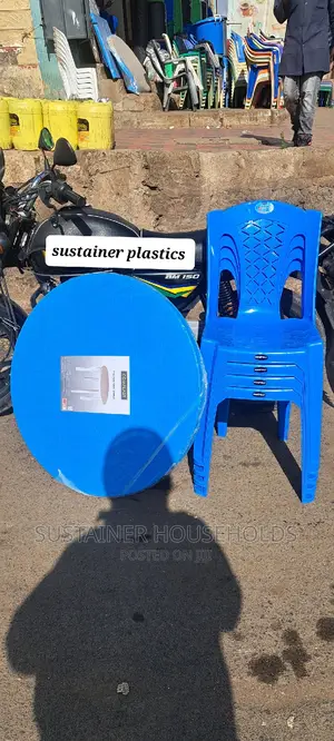 Plastic Chairs With Round Plastic Table Set