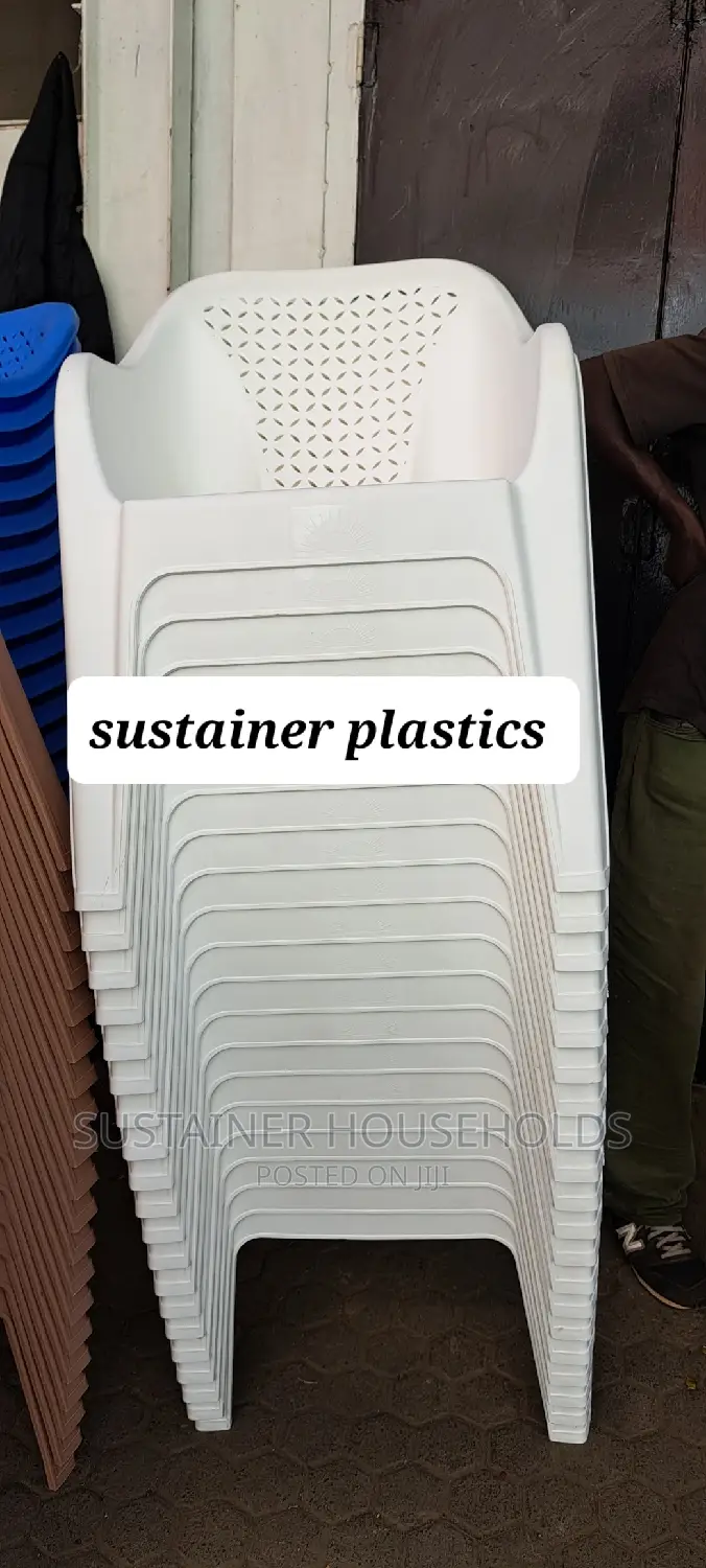 White Skyplast Plastic Chairs