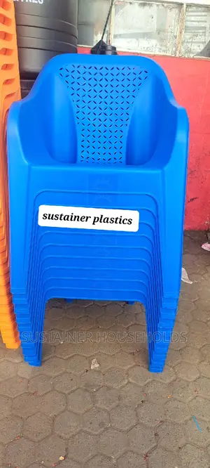 Brilliant Blue Plastic Chairs With Arms