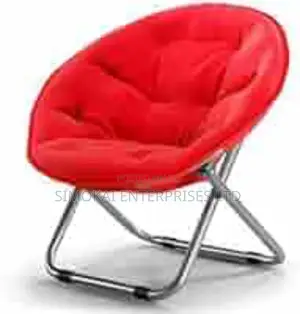 Folding Moon Chair Padded Seat Round Portable Outdoor