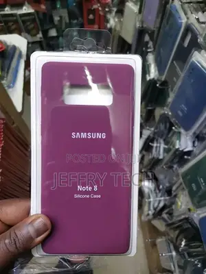 Silicone Back Cover for Samsung Galaxy Note 8 - Black