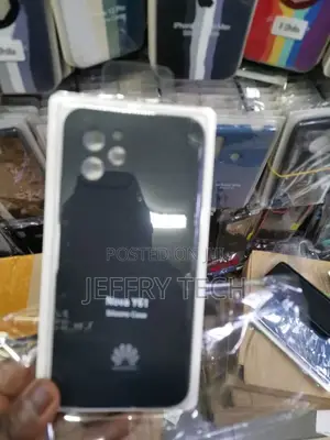 (Huawei Nova Y61) Shockproof Liquid Silicone Back Case Cover