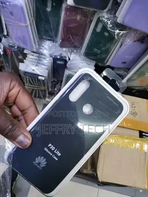 Huawei P30 Lite Silicone Case, Slim Silicone Rubber Black