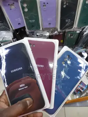 Samsung Galaxy A02S Case Blue Silicone Rubber Shockproof S