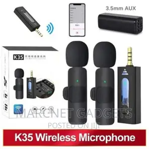  Dual Wireless Microphone 3.5MM for Recording Vlog 2mic