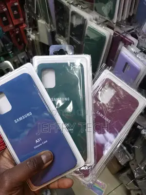 Silicone Case for Samsung Galaxy A31 1, Dark Green