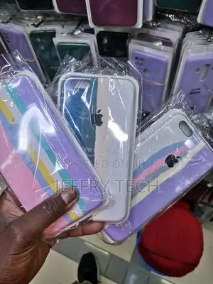 Back Cover for Apple iPhone 6 Plus Rainbow Liquid Silicone S