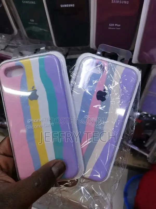 Blue Rainbow Luxury Silicone Case for Apple iPhone 7/8