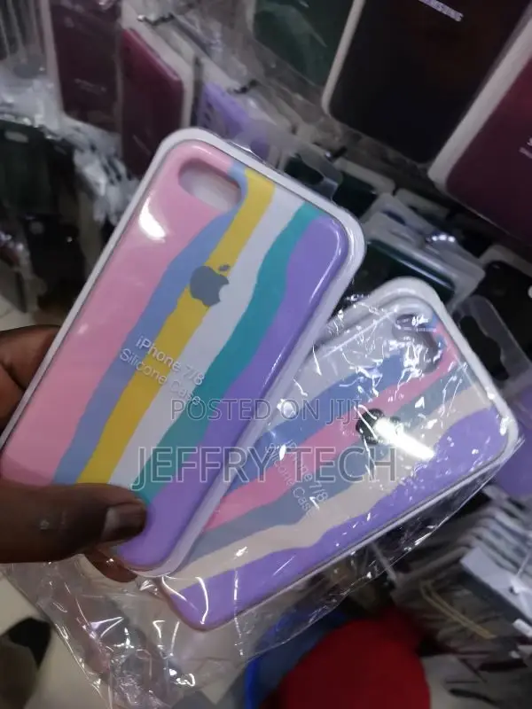 Blue Rainbow Luxury Silicone Case for Apple iPhone 7/8