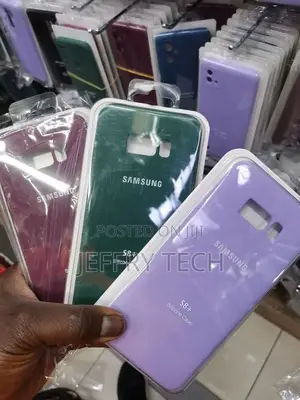Purple Silicone Shock Proof Back Cover for Samsung S8 Plus