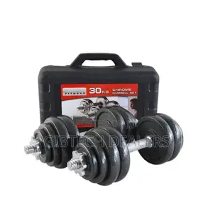 With Case 10kg Chrome Dumbell