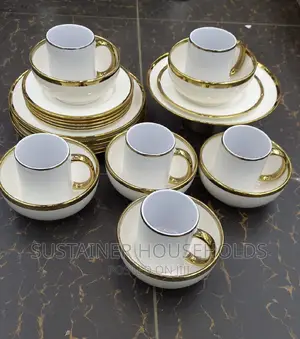 White and Gold Rimmed Dinner Sets