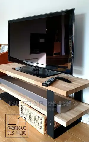 Metallic Leg Tv Stand