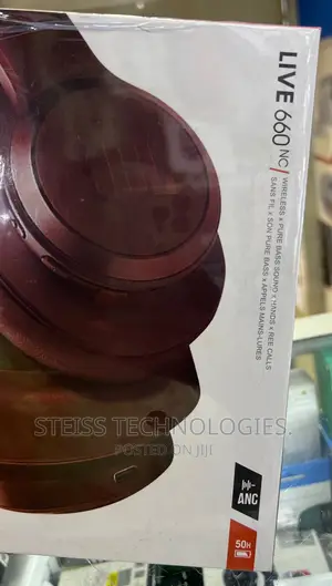 JBL Live-660 Red Wireless Headphones.