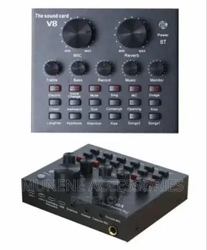 V8 LIVE Bluetooth SOUND CARD Mixer Karaoke Music Record
