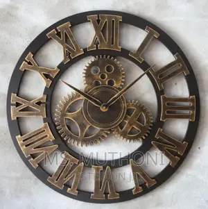 3D Vintage Gear Pocket Wall Clock