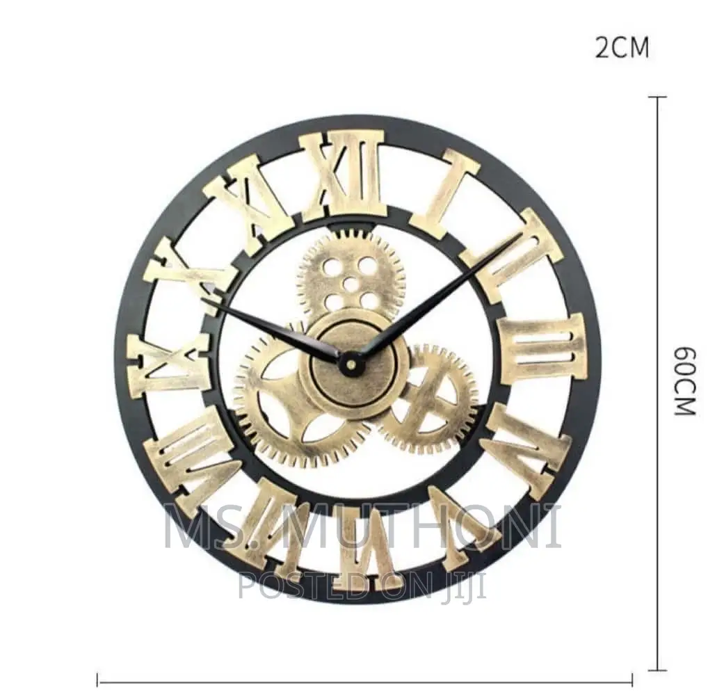 3D Vintage Gear Pocket Wall Clock