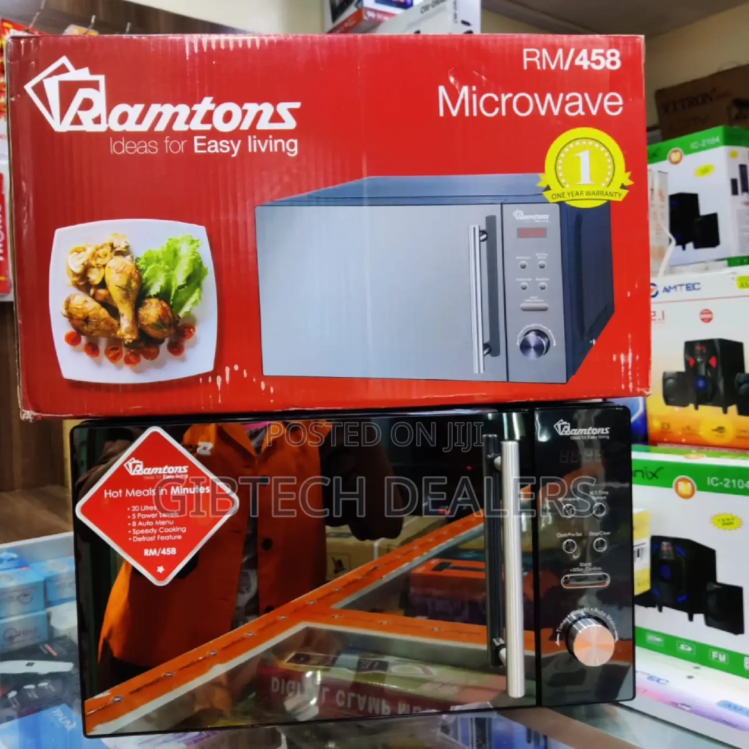 Ramtons 20ltrs Rm 458 Microwave (Silver Glass)
