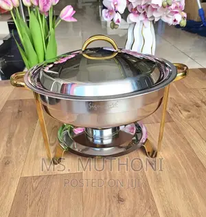 5L Oval Chaffing Dish With Golden Stand