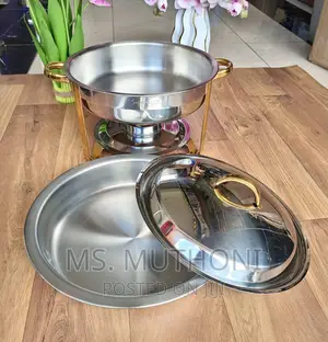 5L Oval Chaffing Dish With Golden Stand