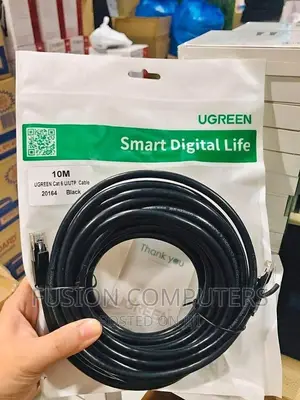 UGREEN Cat6 UTP Ethernet Cable 10m (Black) - NW102 By Ugreen