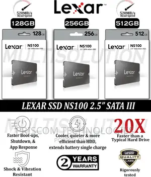 Lexar SSD 128gb, 256gb, 512gb, 1tb, 2tb - With Warranty