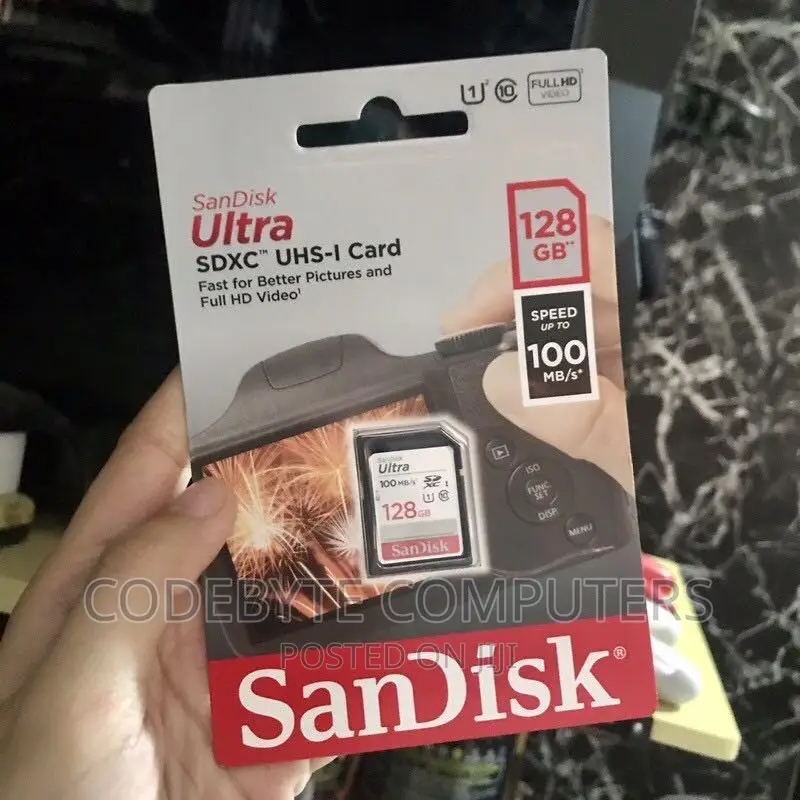 Sandisk Ultra SDXC 128GB 100mb/S Class 10 UHS-I