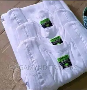 3pc Cotton Men Vest/White Vest