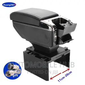 Black Red Universal Car Armrest
