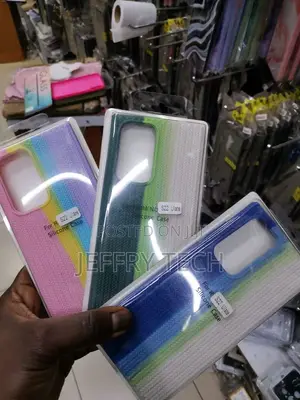 Silicone Case Rainbow Green/Pin for Samsung GALAXY S22 Ultra