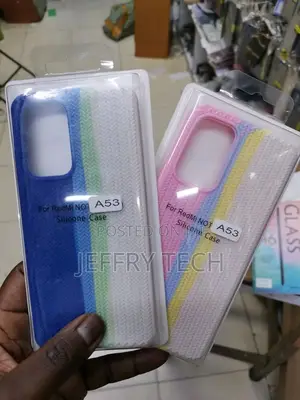 Colorful Silicone Phone Cover for Samsung Galaxy A53 (Pink)
