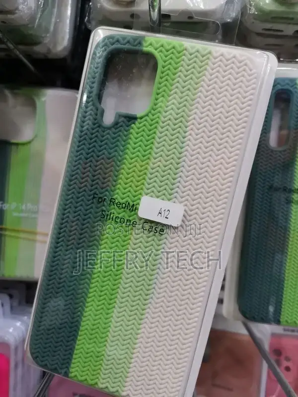 Silicon Rainbow Case for Samsung Galaxy A12 Green/White