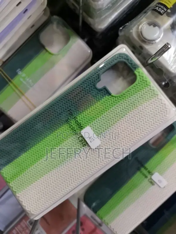 Silicon Rainbow Case for Samsung Galaxy A12 Green/White
