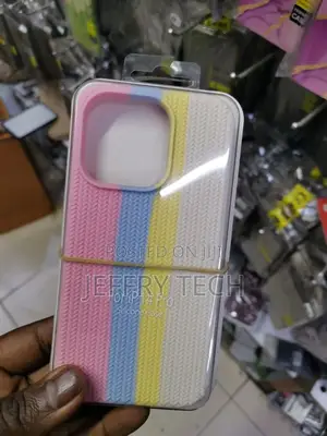 Silicon Rainbow Case for iPhone 14 Pro Pink/White
