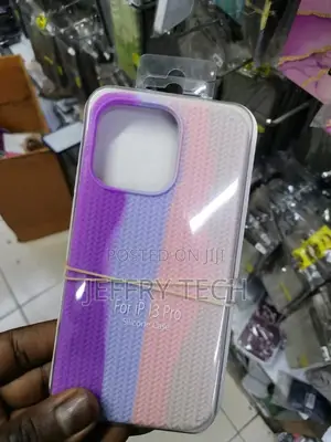 Silicon Rainbow Case for iPhone 13 Pro Purple/White