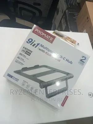 Promate 9 in 1 Multiport USB-C With Kick Stand