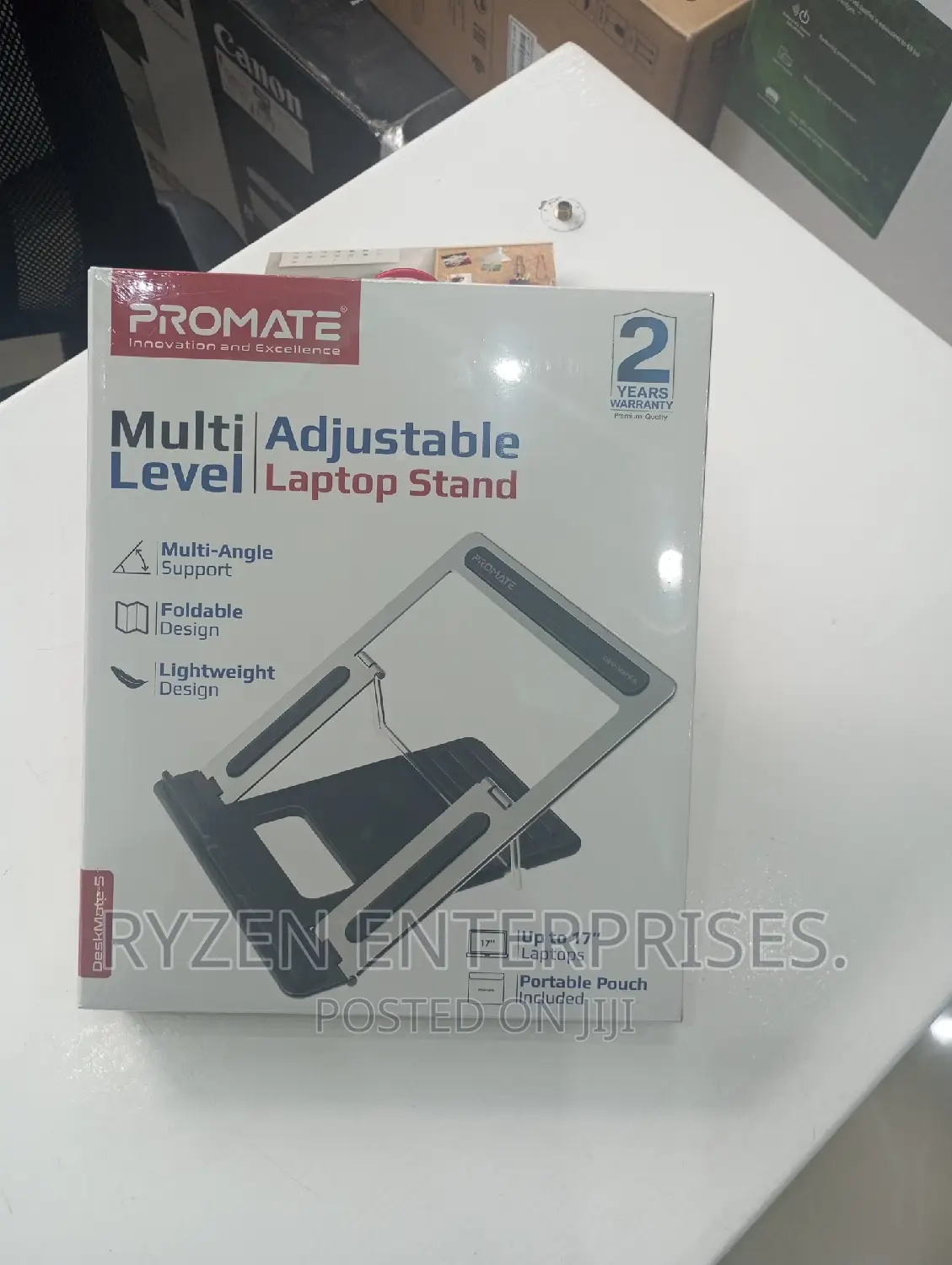 Promate Aluminium Laptop Stand/ Adjustable Level