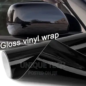 Gloss Black Car Wrapping Vinyl Sticker 1m X 1.5m