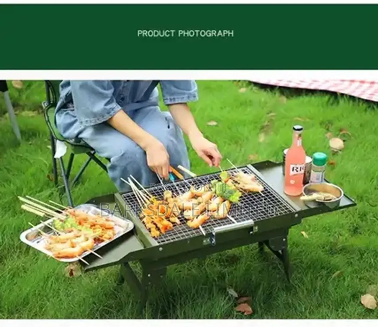 Charcoal Grill Outdoor Folding Barbecue BBQ Camping Portable