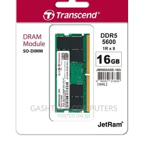 Transcend RAM 16GB DDR5 4800mhz CL40 (1rx8) Desktop Memory.