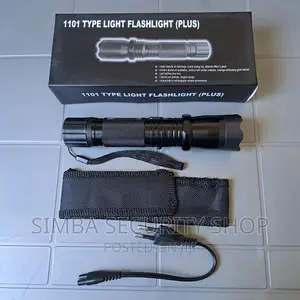 1101 Type Flashlight Plus Torch Rechargeable Metallic LED