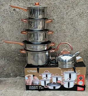 Yimeitai 12pcs Stainless Steel Heavy Nonstick Cookware Set