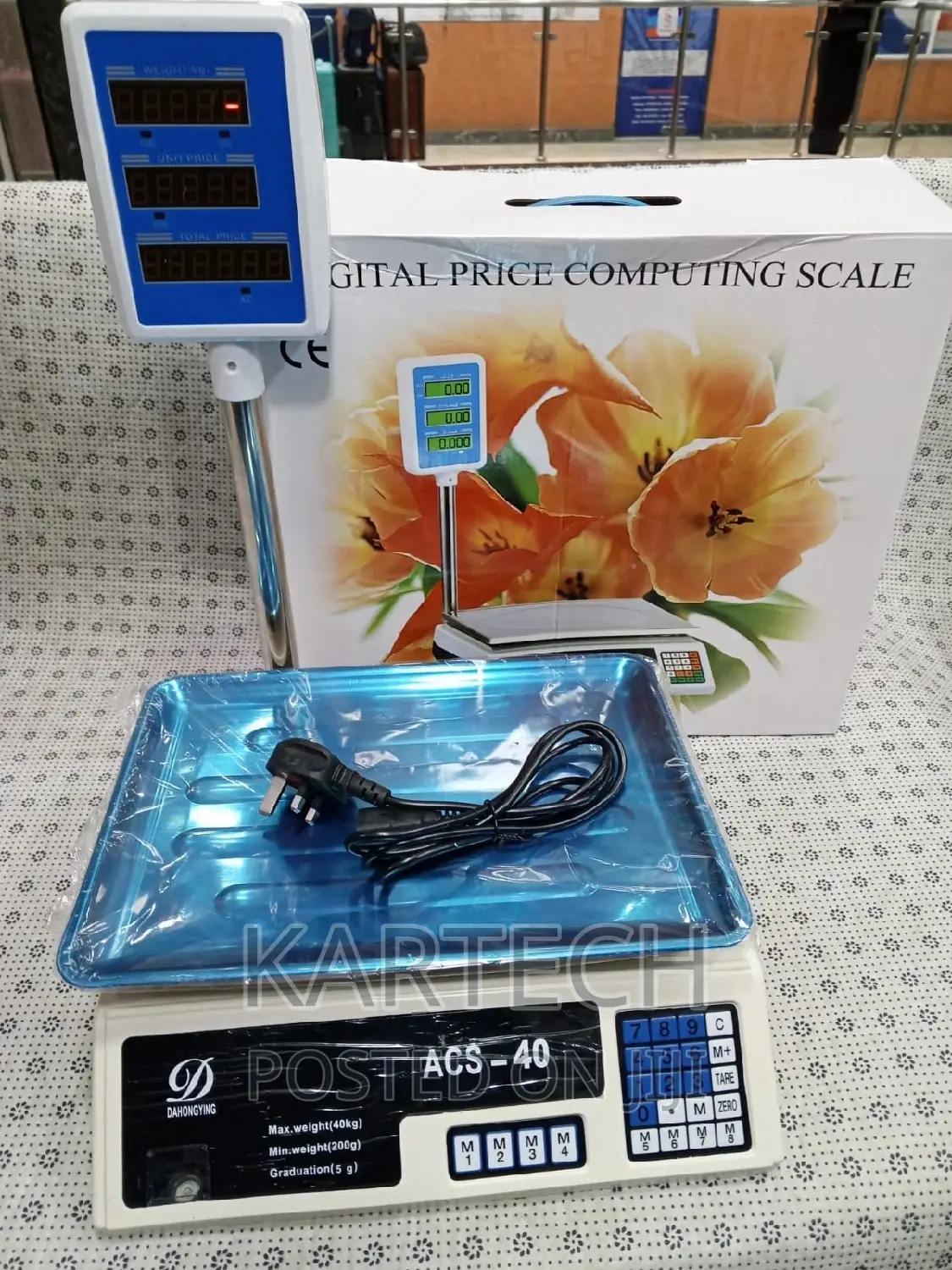 Digital Weighing Scale With Arm Acs-40 (40kg)